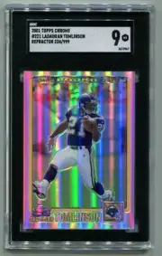 2001 Topps Chrome Ladainian Tomlinson Refractor RC 234/999 SGC 9 MINT HOF