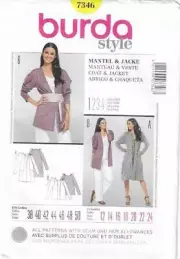 A45 BURDA 7346: JACKET SIZE 12-24 SEWING PATTERN