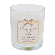 Gibson Gifts Jewelled Scented Candle Pomegranate Noir Scent 40th Birthday
