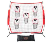 7 x 7 ft. Ruby/Football Throwing Practice Trainer Net w/5 Target Pockets NEW