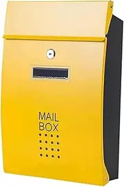 Exquisite Mailbox Outdoor Mailbox Stainless Steel Post Box Post Double Door Letter Box Residential Villa Drop Box Lockable Parcel Box Safer