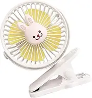Dreuhuing Stroller Fan with Clip, Electric Clip On Fan for Sleeping, 360-Degree Rotation Function Ventilation Tool for Car Seats, Student Beds, Cribs, Bedsides