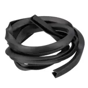 9/16"x 15/32"x 4.9ft Rubber U Channel Edge Trim Flat Fits 9.5-10mm Edge, Black