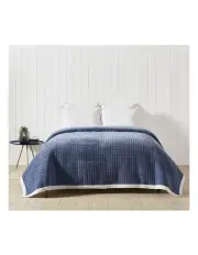 [Private Collection] Box Coverlet in Denim Blue