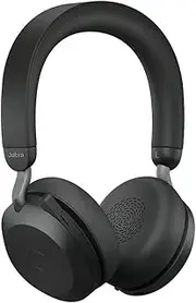 Jabra Evolve2 75 Wireless Stereo Headset - Active Noise Cancelling - USB A Stability Booster UC Cert - On Ear Bluetooth Headphones with Boom Mic - ClearVoice - Crystal Clear Work Calls 36hr Music Time