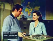 Triple Deception lobby card Michael Craig Barbara Bates 1956 OLD MOVIE PHOTO