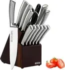 Professional 14 Pcs Stainless Steel Knife for Kitchen with Block Set