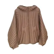 ANYCHIC Puffer Jacket Brown Womens Oversize Ultra Light Down Warm Winter Hooded Coat