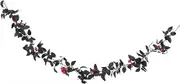 TOPPERFUN Artificial Red Berry Garland Xmas Hanging Decor with Eucalyptus Leaves for Christmas Outdoor Garland Festive Decorations Realistic Design for Party Home Use