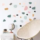 Terrazzo Wall Decals Boho Room Decor, iinuu Rainbow Polka Dot Wall Decor for ...