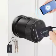 5in1 Smart Door Lock Knob Biometric Keypad Password Code Electronic Knob R9F5