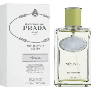 波妮香水♥Prada 香根草精粹/玫瑰精粹/橙花精粹中性/女性淡香精 100ml Tester(素面環保材質)