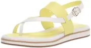 Cole Haan Women's Mandy Thong Sandal Flat Sunny Lime/Optic White W25349