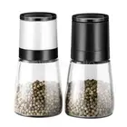 1 PC Salt and Pepper Grinder Set with Adjustable Glass Grinder Stainless Steel