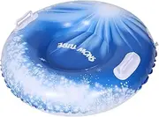 Totority Heavy Duty Inflatable Snow Tube for PVC Winter Snow Sled with Handles for Outdoor Fun and Winter Sports Activities Bright Colors for Exciting Sledding Experience