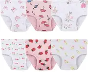 [Orinery] Cotton Girls Underwear Hipster Dance Briefs Assorted Hipster Panties Soft Toddler Kids Undies 6-Pack