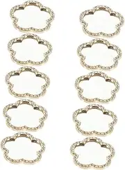 AUTSUPPL Craft Mirror Tiles Set 10pcs Mini Mirrors for DIY Decorative Glass Tiles for Wall Art Craft Projects