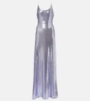 [Alex Perry] Alex Perry Sequined open-back gown AU 14 purple
