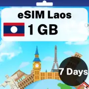 eSIM Laos - 1 GB - 7 Days - Travel eSIM | QR code activation