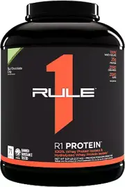 R1 100% Whey Protein Isolate and Hydrolysate Protein Powder 5.01 Lb, Mint Chocol