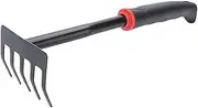 Garden Hand Tool Hand Rake, Hand Garden Rake, Garden Tools,Rake for Gardening, Garden Rakes for Lawns, Carbon Steel Mini Hand Cultivator Grass Leaf Rake Gardening Tools