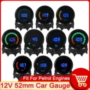 52MM Digital 20LED Boost BAR PSI Vacuum Water Oil Temp Oil Press Voltmeter Gauge