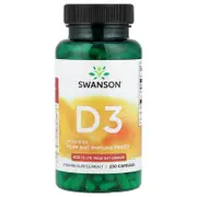 Swanson, Vitamin D3, 10 mcg (400 IU), 250 Capsules