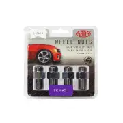 SAAS Wheel Nuts Mag 1/2 Inch Chrome Finish 43mm Length - in a Pack of 5