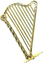 Abaodam Decorative Mini Instrument Miniature Doll Mini Harp Decor Pink Harp Little Music Music Decor Decoration Mini Instrument Adornment Harp Craft Tiny Harp Plastic Golden