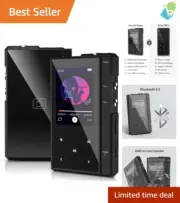 Premium Bluetooth 5.0 MP3 Player - 96GB, Loud Speaker & Expandable Storage