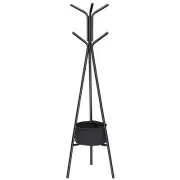 Coat Rack Freestanding,Hall Trees with Storage Basket,Entryway Clothes Stand ...