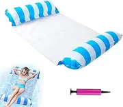 Water Hammock, 4 in 1 Inflatable Pool Float Hammock, Inflatable Swimming Pool & Beach Lounger, Multi-Portable, Saddles, Lounge Chairs, Drifters.for Adult Holiday Entertainment and Relaxation