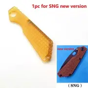 New 1PC Amber PEI Hand Thunder Pattern Handle Scale for STRIDER SNG NEW VERSION