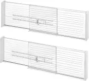 Recycled Plastic Adjustable Drawer Dividers - 2 Set Clear