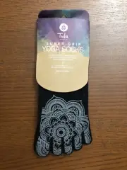 Tula Super Grip Five Finger Toe Socks Anti Slip Grips Yoga Socks Unisex *NWT* ❤️