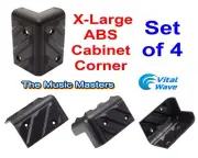 4X ABS X-Large Cabinet Corner Amp Rack Case DJ Home Speaker Box Bumper Protector