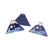 2 Floral Volcano Acrylic Charms - K113