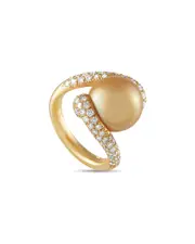 Mikimoto 18K 1.00 ct. tw. Diamond & Pearl Ring