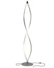 BRIGHTECH Twist Silver LED Floor Lamp