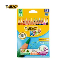 在飛比找momo購物網優惠-【BIC】12色鉛筆-握筆練習組