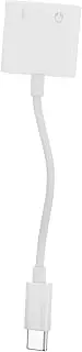 OKUMEYR Portable Type C to Headphone Adapter with Charging Port Versatile Audio and Charge Splitter Cable for Earbuds and USB Headsets Durable Design for Seamless Compatibility with Type C