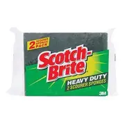 Scourer Sponge 3M Scotch-Brite Heavy Duty Pack 2