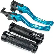 Handlebar Kits Fit for CBR400 CBR 400 NC23 29 1986 1987 1988-1994 Motorcycle Accessories CNC Adjustable Brake Clutch Lever Handle Hand Grips (Color : Blue)