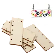 Simply DIY Plywood Jewellery Rectangle Pendant 55x20mm (6 Pieces)