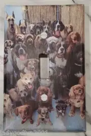 'New!' LARGER SIZE! Dog Pile - Light Switch Cover