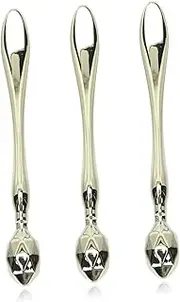 IWOWHERO Eye Accessory 3pcs Rhombus Metal Digging Spoon Eye Facial Roller Wake Shaper Face Roller Facial Roller Scoop Miss Zinc Alloy Stick Portable Convenient Eye Applicator