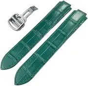[FFHAO] Calfskin Watch Watchband，For Ballon Bleu De Cartier Convex Type Watch Strap 14/16/18/20/22mm Bracelets