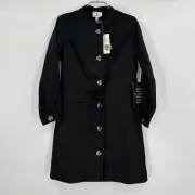 Tuckernuck Black Crosby Dress sz S Small NWT Long Sleeve Mini Button Front