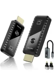 Wireless HDMI Transmitter and Receiver with Adapter 4K, Wireless HDMI Extender 1