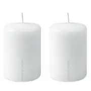 Georg Jensen Plain White 8.48 oz. Candles, Set of 2